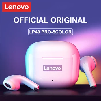 Originálne Lenovo LP40 Pro TWS Slúchadlá Bezdrôtová 5.1 Mikrofón Šport Redukcia Šumu Slúchadlá Touch Ovládania 250mAH